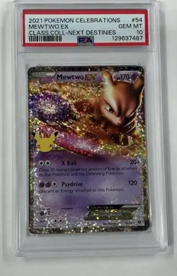 2021 POKEMON CELEBRATIONS CLASSIC COLLECTION #54 MEWTWO EX PSA 10 - Image 1
