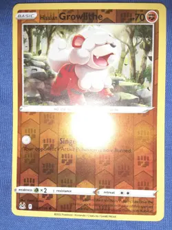Pokemon TCG Hisuian Growlithe Lost Origin 083/196 Reverse Holo Uncommon FOIL MT - Image 1