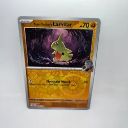 Team Rocket's Larvitar 094/182 Common Destined Rivals Pokemon Reverse Holo NM - Image 1