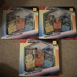 3x Pokemon Prismatic Evolutions Poster Collection, Brand New, Factory Sealed - Image 1