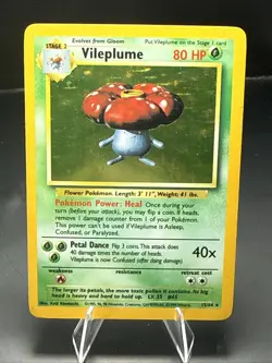 Pokemon TCG Vileplume Jungle 15/64 Holo Unlimited Holo Rare LP - Image 2
