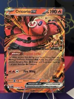 Pokemon Oricorio ex 018/094 Me02 Phantasmal Flames Double Rare Holo EX 190HP - Image 1