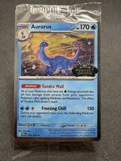 Pokemon Aurorus 024/088 - SEALED-Cosmo Holo - Perfect Order Stamped Promo - Image 1