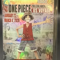 🔥One Piece Monkey D. Luffy US Voyage College Basketball Promo Card - SEALED🔥 - Image 2
