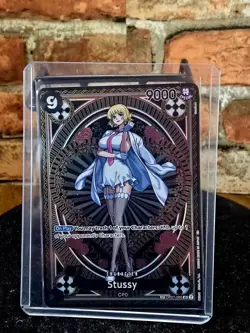 One Piece Tcg SP Op07 085 Sr Stussy English Near Mint Condition - Image 1