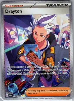 Drayton 244/191 SIR SV08: Surging Sparks - Pokemon Card - NM - Image 1
