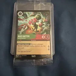 Disney D23 Fan Club Mad Hatter Promo Lorcana Card Brand New Sealed Awesome!!!! - Image 1