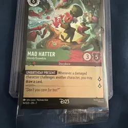 Disney D23 Fan Club Mad Hatter Promo Lorcana Card Brand New Sealed Awesome!!!! - Image 3