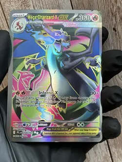 Mega Charizard X EX Full Art – 360 HP – Holo Pokemon Card - Image 1