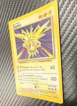 Pokemon Zapdos 90 HP Base Set Holo Rare 016/102 English The Pokemon Company Card - Image 2