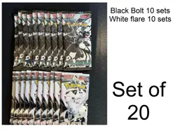 Pokemon Card Game 10 sets of Black Bolt, 10 sets of White Flare, Japanese - Image 1