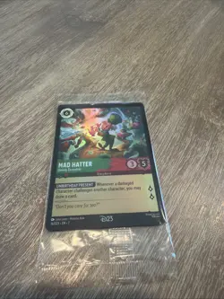 D23 Disney Lorcana Starter Set Booster Pack Metallic Mad Hatter Card SEALED - Image 1