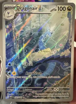 Pokemon TCG Dragonair Scarlet & Violet 151 Illustration Rare Holo Card 181/165 - Image 1