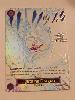 ONE PIECE Lightning Dragon Holo Rare OP15-077 One Piece Card Game Single - Image 1