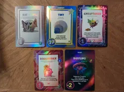 Doomlings Lot of 5 Holofoil Cards Baffling Enraptured Tiny Roughrider Ear Flaps - Image 1
