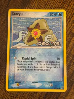Staryu 77/107 Deoxys Holo pokemon card 2005 illustration Yukika Baba - Image 1