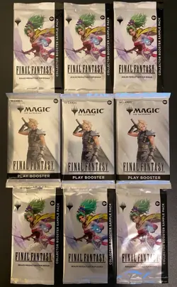 3 MTG Final Fantasy Play Booster FIN + 6 Collector Sample pack FIC - Image 1