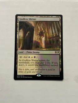 MTG Magic the Gathering Godless Shrine (248/296) Ravnica Allegiance LP - Image 1