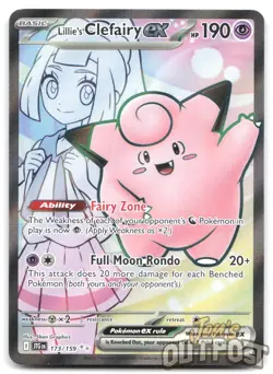 Lillie's Clefairy ex 173/159 Ultra Rare Journey Together Pokemon NM - Image 1