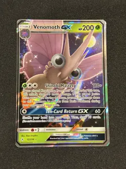 Venomoth GX 12/214 Unbroken Bonds NM Ultra Rare Pokemon Card - Image 2
