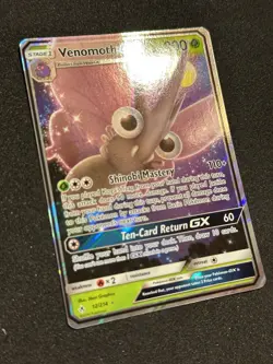 Venomoth GX 12/214 Unbroken Bonds NM Ultra Rare Pokemon Card - Image 3