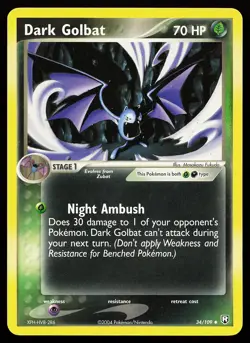 Dark Golbat 34/109 Uncommon Team Rocket Returns Pokemon Card - Image 1