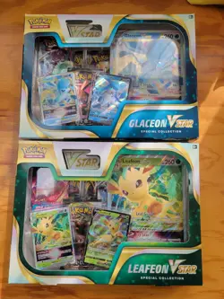 Pokemon TCG Glaceon & Leafeon VSTAR Special Collection – Set of 2 Factory Sealed - Image 1