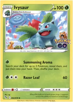 Ivysaur 02/78 - UnCommon - Pokemon Go 2022 - Image 1
