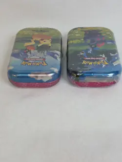 🟨🟥 (2) Pokemon TCG Mega Evo - Ascended Heroes Mini Tins Pikachu New Sealed - Image 3