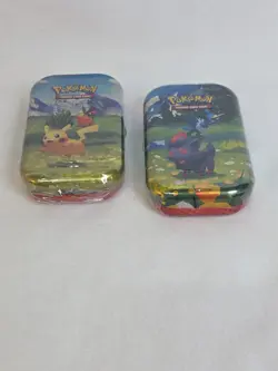🟨🟥 (2) Pokemon TCG Mega Evo - Ascended Heroes Mini Tins Pikachu New Sealed - Image 4