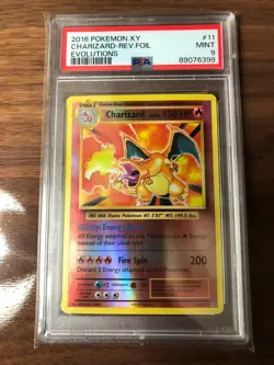 2016 POKEMON XY CHARIZARD-REV. FOIL EVOLUTIONS PSA MINT 9 #89076399 FREE SHIP - Image 1