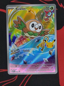 Rowlet MEP 043 Promo - Illustration Rare - Pokemon TCG: 30th Anniversary - NM - Image 1