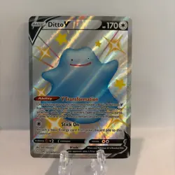 Ditto V SV118/SV122 Shining Fates: Shiny Vault Shiny Holo Rare Pokemon TCG - Image 1