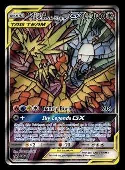 Moltres & Zapdos & Articuno GX SM210 Sun & Moon Stained Glass Promo Pokemon NM - Image 1
