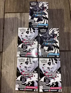 Pokemon 3 White Flare and 2 Black Bolt Booster Bundles Box - Image 1