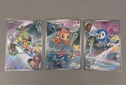 Pokemon - First Partner Illustration Promo Set - Complete Sinnoh Starters Gen 4 - Image 1