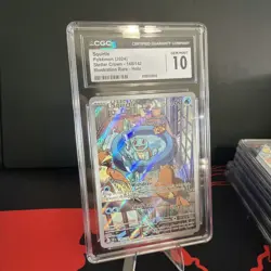CGC 10 GEM MINT Squirtle 148/142 Stellar Crown Illustration Rare Holo Pokemon - Image 3