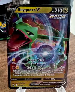Pokemon TCG Rayquaza V 100/159 SWSH Crown Zenith - Image 1