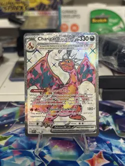 Pokemon TCG S&V Obsidian Flames Charizard EX #056 Holo Black Star Promo - Image 1