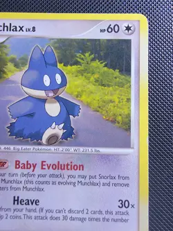Pokemon TCG Munchlax 33/130 Diamond and Pearl 2007 - Image 3