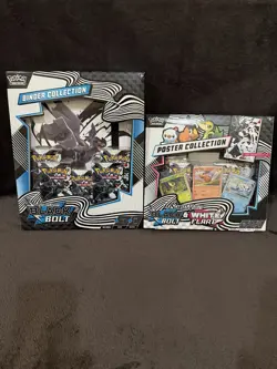 Pokemon Black Bolt Binder + Black Bolt & White Flare Poster Collection Bundle - Image 1