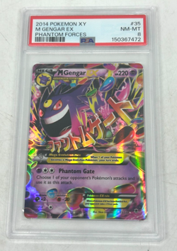 M Gengar EX #35 Pokemon Card 2014 XY Phantom Forces Expansion PSA 8 - (N) #75I - Image 1