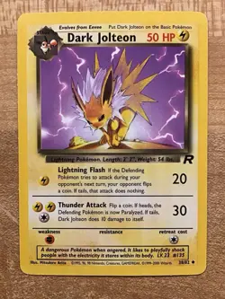 Pokemon Dark Jolteon TCG 1st Edition Card 38/82 Near Mint NM Condition Rare - Image 1