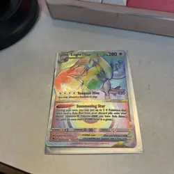 NM Pokemon Lugia VSTAR TCG Rainbow Secret Rare Card #202/195 Silver Tempest - Image 3