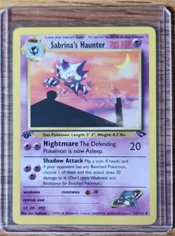 Pokemon Card - Sabrina's Haunter Gym Challenge 55/132 Uncommon 1st Edition - Image 1