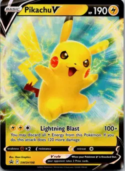 Pikachu V Promo SWSH: Sword & Shield Promo Cards SWSH198 NM - Image 1