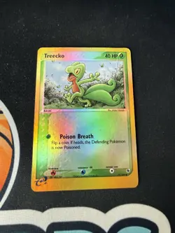 Treecko Reverse Holo Card 75/109 Ex Ruby and Sapphire Base Pokemon - Image 1