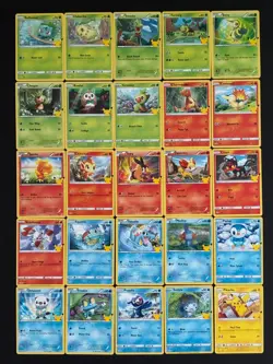 Pokemon TCG 2021 McDonald's 25th Anniversary Promo Partial Set x25 Regular Cards - Image 1