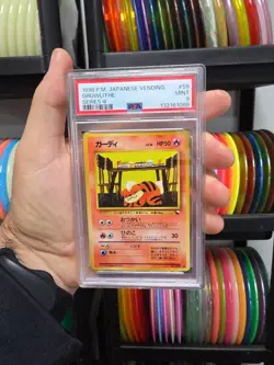 Pokemon 1998 Growlithe Japanese Vending Series III #58 PSA 9 Mint Tcg Card - Image 1