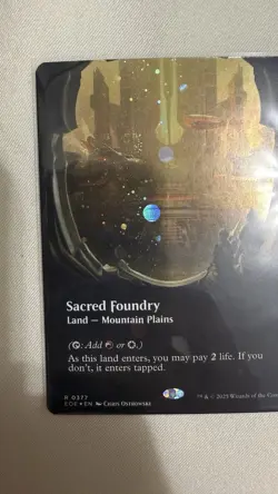 MTG Edge of Eternity Sacred Foundry (Borderless) (Galaxy Foil) (Swirl) - Image 1